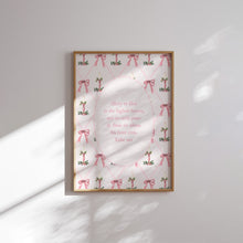 Load image into Gallery viewer, Whimsical Pink Green Christian Christmas Bible Verse Wall Art (Choose your Print) 13-216