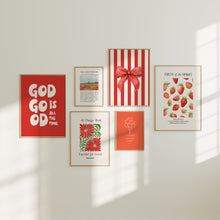 Load image into Gallery viewer, Aesthetic red spring bible verse art print