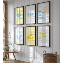 Load image into Gallery viewer, Modern Blue Yellow Christian art prints