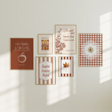 Load image into Gallery viewer, Fall Thanksgiving Christian Bible Verse Wall Art Set of 6 art prints 02-328