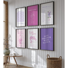 Load image into Gallery viewer, Pink Purple Bible verse Gallery wall art prints