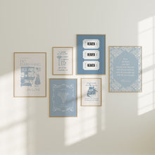 Load image into Gallery viewer, Blue aesthetic Christian kitchen wall art print