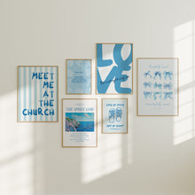 Load image into Gallery viewer, Blue Summer beach house Christian wall art print