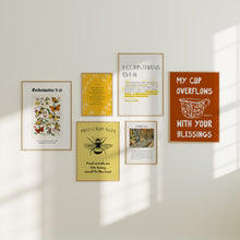 Load image into Gallery viewer, Aesthetic red yellow fall thanks giving Christian bible verse art print