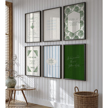 Load image into Gallery viewer, Modern Green Christian bible verse set of 6 art prints