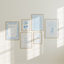 Load image into Gallery viewer, Modern Aesthetic light blue bible verse wall art prints
