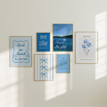 Load image into Gallery viewer, Blue beach house decor, Christian bible verse wall art print