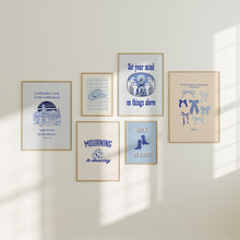 Load image into Gallery viewer, Western Blue cowgirl Christian bible verse art print