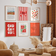 Load image into Gallery viewer, Aesthetic red strawberry bible verse art print