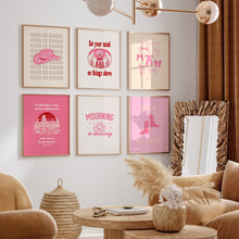 Load image into Gallery viewer, Modern pink cowgirl bible verse wall art prints