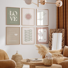 Load image into Gallery viewer, Sage green Teen girl bible verse wall art set of 6 prints 07-23402