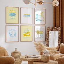 Load image into Gallery viewer, Modern Blue Yellow Christian art prints