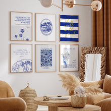 Load image into Gallery viewer, Modern summer Blue Christian art prints