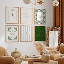 Load image into Gallery viewer, Modern Green Christian bible verse set of 6 art prints