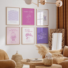Load image into Gallery viewer, Pink Purple Bible verse Gallery wall art prints