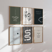 Load image into Gallery viewer, Modern Green blue bible verse art prints