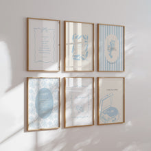 Load image into Gallery viewer, Light blue coquette Christian bible verse art prints