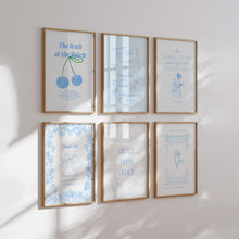 Load image into Gallery viewer, Modern Aesthetic light blue bible verse wall art prints
