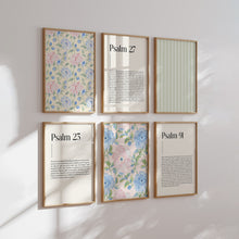 Load image into Gallery viewer, Aesthetic watercolor Psalm collection set of 6 wall art prints