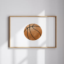 Load image into Gallery viewer, Watercolor horizontal sports ball wall art print 07-333