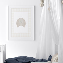 Load image into Gallery viewer, Neutral gingham pattern watercolor golf set of 6 art print 07-31101