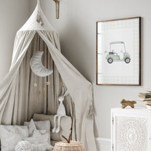 Load image into Gallery viewer, Sage green gingham pattern watercolor golf set of 6 art print 07-27116