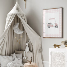 Load image into Gallery viewer, Pink gingham pattern watercolor golf set of 6 art print 07-31103