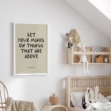 Load image into Gallery viewer, Sage green Christian kids  bible verse wall art set of 6 prints 07-235