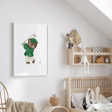 Load image into Gallery viewer, Sports teddy bear set of 6 art prints 07-34001