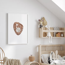 Load image into Gallery viewer, Watercolor Blue baseball set of 6 art print 07-30301