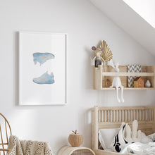 Load image into Gallery viewer, Watercolor Blue Volleyball set of 6 art print 07-30001