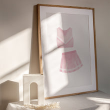 Load image into Gallery viewer, Watercolor Pink Cheerleading art print (choose your print) 07-32502