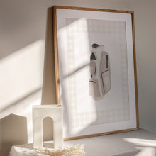 Load image into Gallery viewer, Neutral gingham pattern watercolor golf set of 6 art print 07-31101