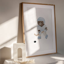 Load image into Gallery viewer, Sports teddy bear set of 6 art prints 07-34001