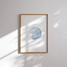 Load image into Gallery viewer, watercolor blue hockey art print (Choose your print) 07-306