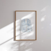 Load image into Gallery viewer, Watercolor blue sports jersey set of 6 art print 07-332