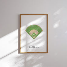Load image into Gallery viewer, Watercolor set of 6 sports field wall art print 07-322