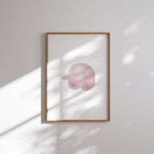 Load image into Gallery viewer, watercolor pink baseball art print (Choose your print) 07-31401