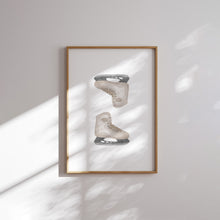 Load image into Gallery viewer, watercolor black neutral hockey art print (Choose your print) 07-31304