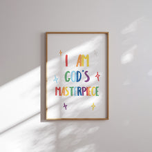 Load image into Gallery viewer, Watercolor colorful rainbow Christian kids bible verse art print 07-26601