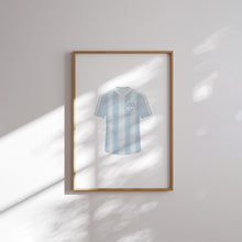 Load image into Gallery viewer, Watercolor blue sports jersey set of 6 art print 07-332