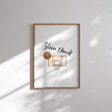 Load image into Gallery viewer, watercolor basketball jersey, ball, cool kids club, sneakers set of 6 wall art prints 07-27312