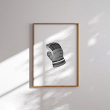 Load image into Gallery viewer, watercolor black neutral hockey art print (Choose your print) 07-31304