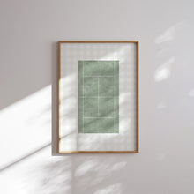 Load image into Gallery viewer, Sage green watercolor tennis set of 6 wall art prints 07-27711