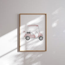 Load image into Gallery viewer, Pink watercolor golf set of 6 art print 07-27105
