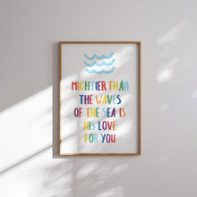 Load image into Gallery viewer, Watercolor colorful rainbow Christian kids bible verse art print 07-26601