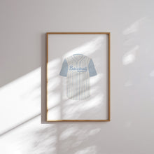 Load image into Gallery viewer, Watercolor blue sports jersey set of 6 art print 07-332