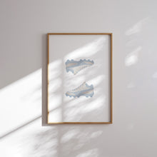 Load image into Gallery viewer, Watercolor blue soccer set of 6 art print 07-33101