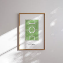 Load image into Gallery viewer, Watercolor set of 6 sports field wall art print 07-322