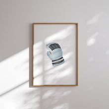 Load image into Gallery viewer, watercolor blue hockey art print (Choose your print) 07-306